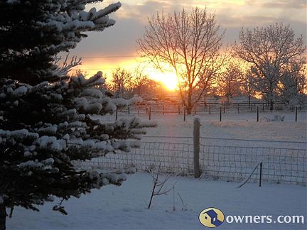 Sunrise viewed from front deck