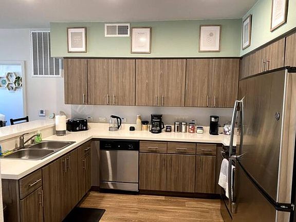 Cook a meal in our fully-equipped kitchen! Or grab a cup of coffee at our coffee station! Regular and decaf options are available.