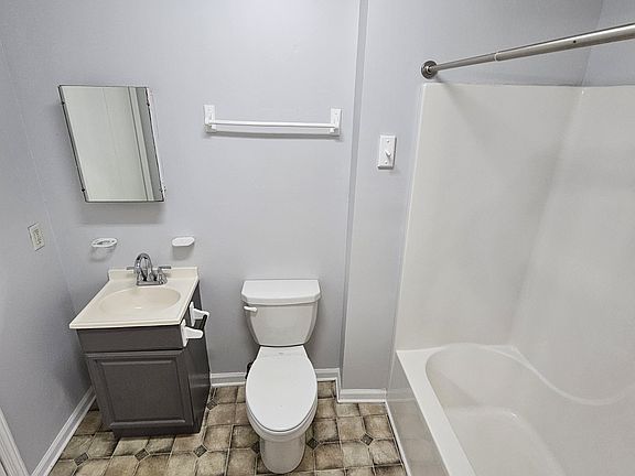 View of bathroom off the living/sleeping area