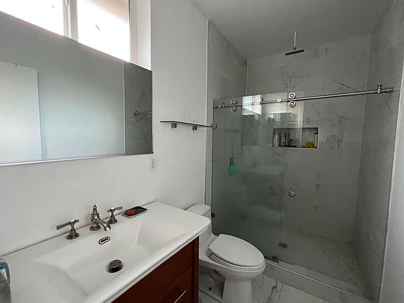 Huge Shower, modern bathroom with plenty of storage