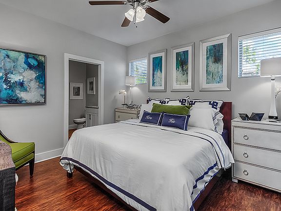 Bedrooms with ceiling fans