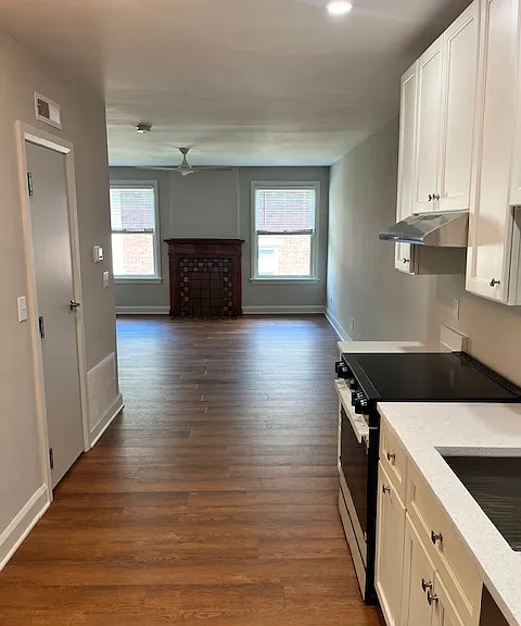 Kitchen facing studio