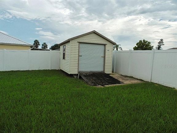 Storage shed in back yard