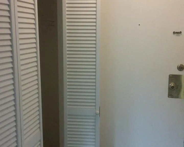 Coat closet near entry way