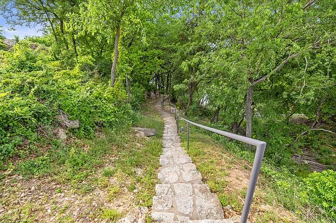 Stairs to lakeside