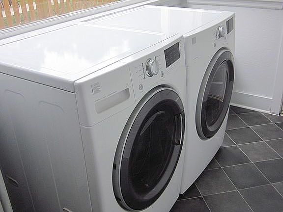 Bright, airy laundry room