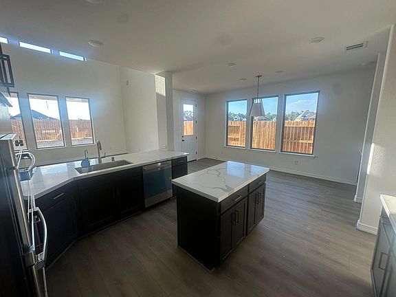 Construction progress - kitchen open to dining area