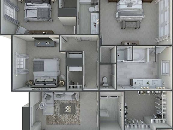 Johnson Pond Second Floor 3D Floor Plan