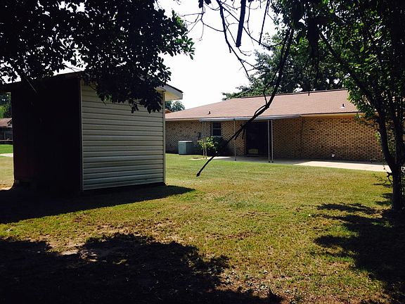 Backyd with storage shed