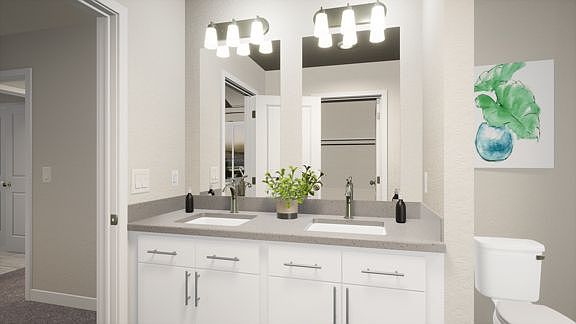 Rendering of Breton primary bathroom