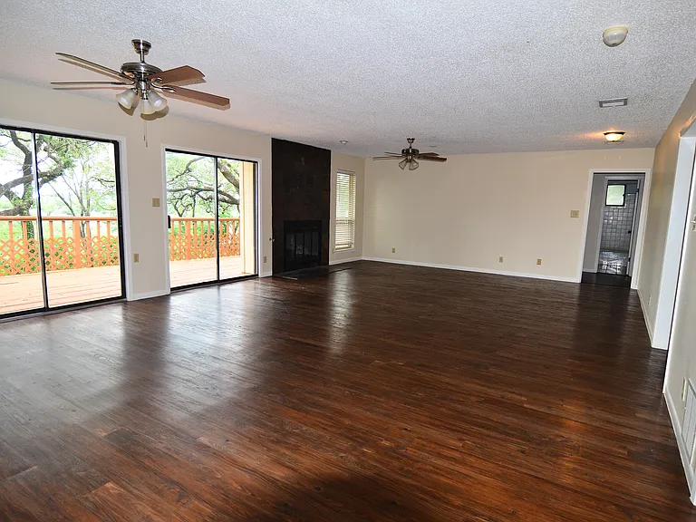 Double sliding doors in living room