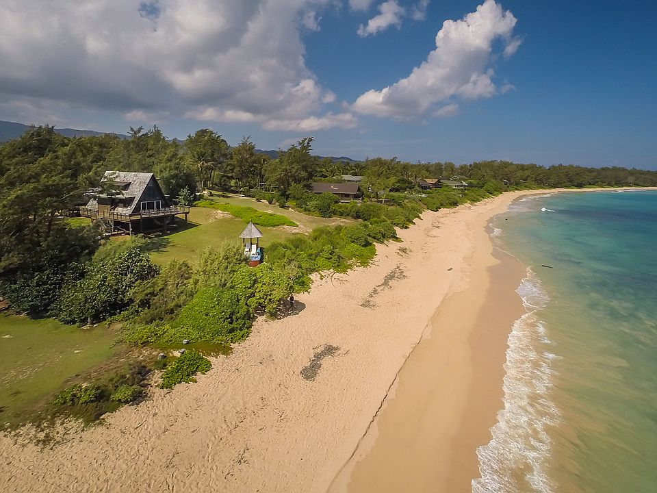 Sandy beachfront.