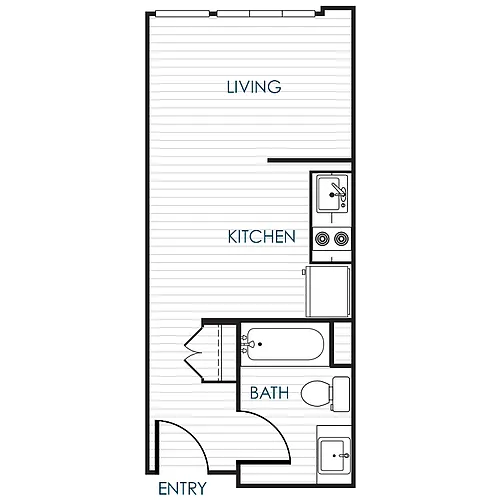 Floor plan Studio Traditional Unit