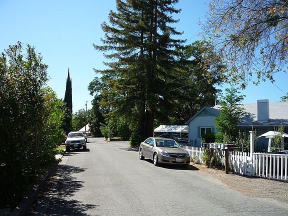 Pretty mature tree-lined neighborhood high on the hill over town.