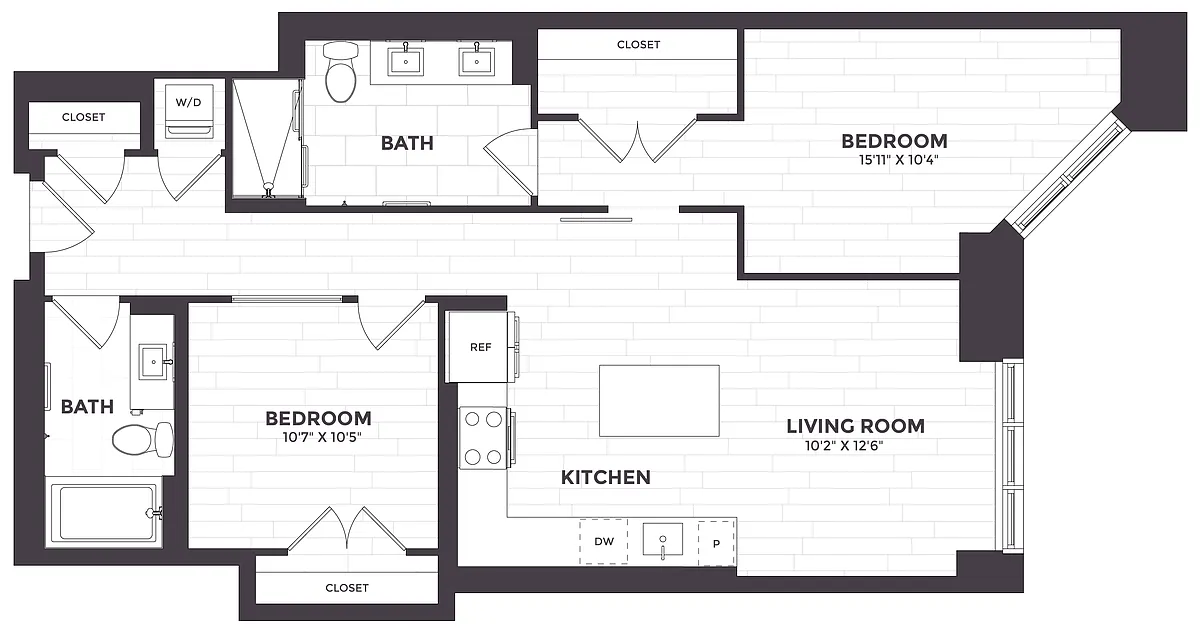 Floor plan 2 Bed/2 Bath-01