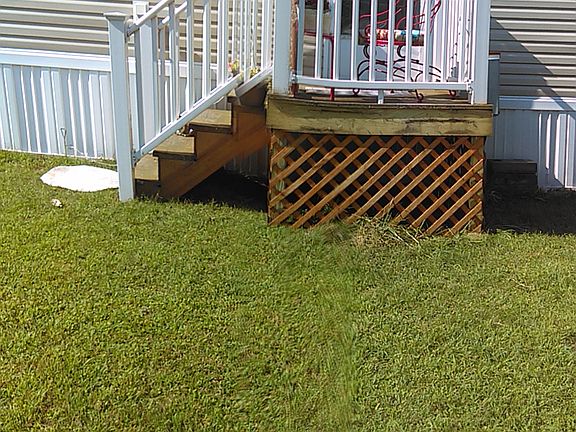 side porch facing open space