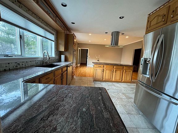 Kitchen with granite countertops