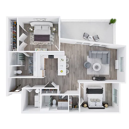 Floor plan 2X2 K