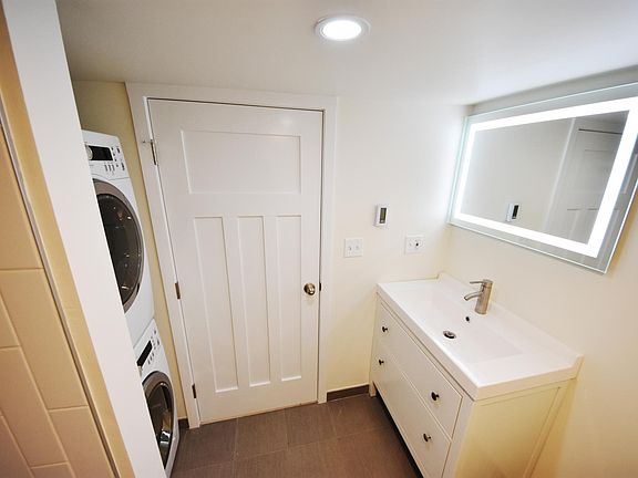 Bathroom with laundry and heated floor!