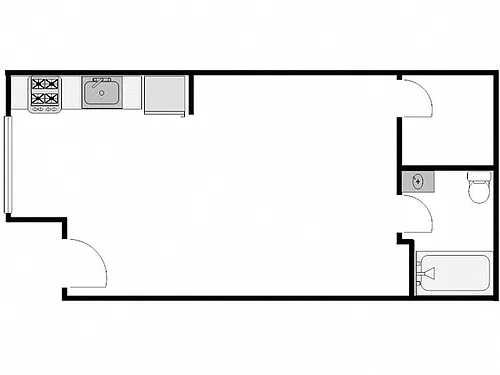 Floor plan Studio: Type A
