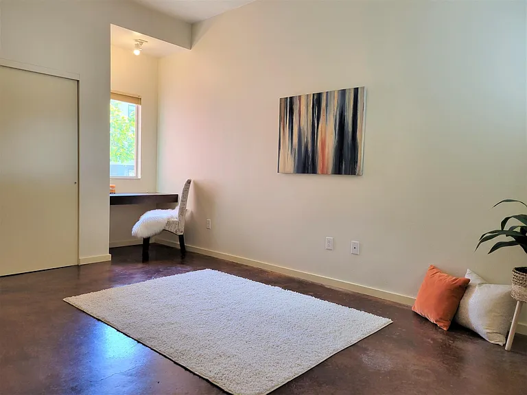 Second bedroom with built in desk