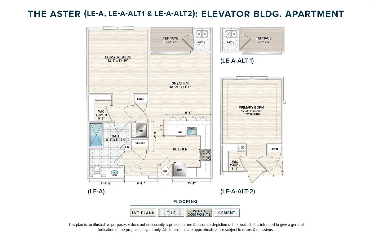 Floor plan The Aster (LE-A, LE-A-ALT1 & LE-A-ALT2)