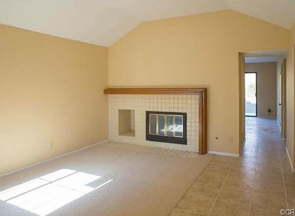 The Living Room with Fireplace.