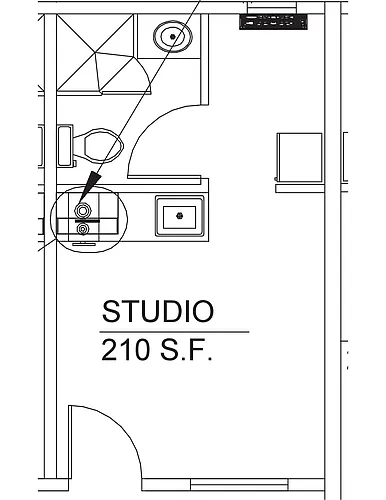 Floor plan Small Studio Apartment