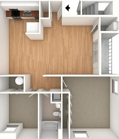 Two bedroom floor plan Two bedroom floor plan