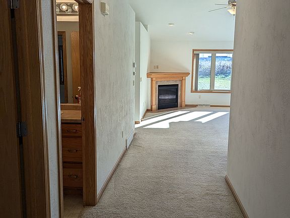Entering from front door. 
Door on left leads is to bedroom #2, next door on left is to bathroom #2
