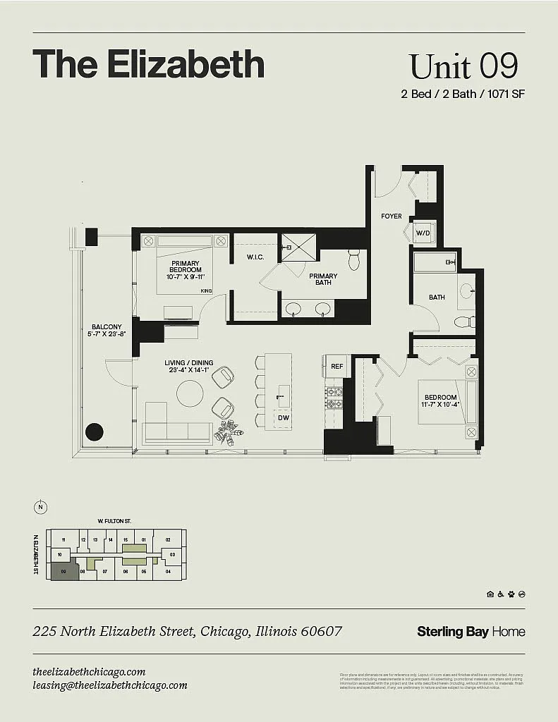 Floor plan 09 - 2Bed/2bath, Balcony