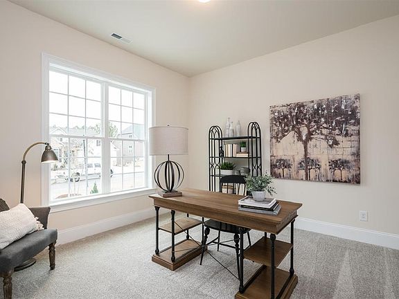 Private study with glass french doors