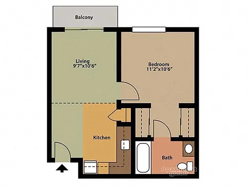 Floor plan 1X1