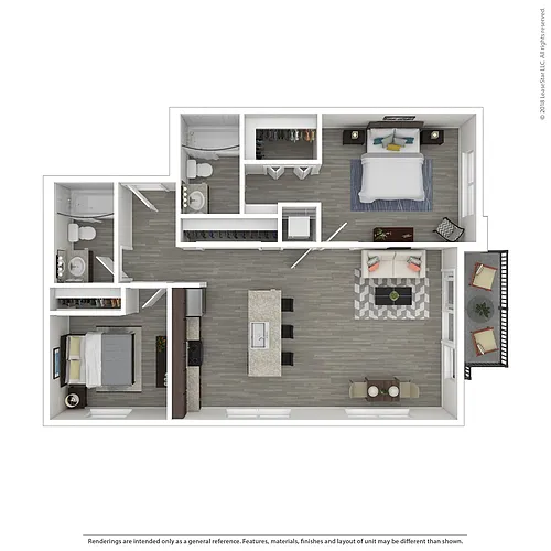 Floor plan 2X2 B