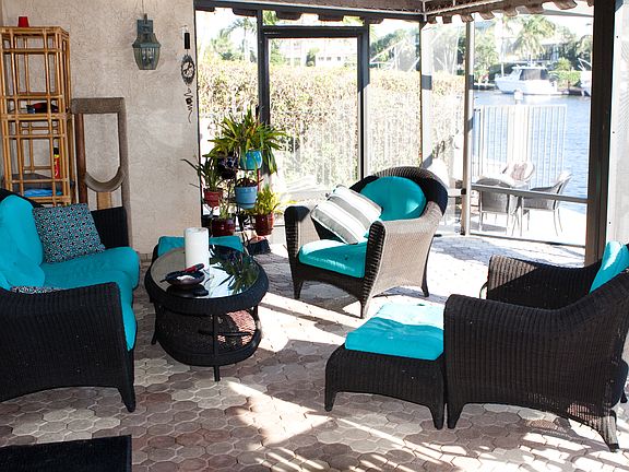 Seating on outside patio