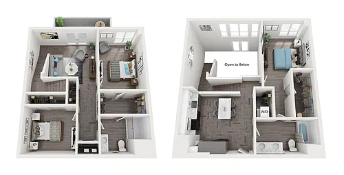 Floor plan 2X2 Den TH
