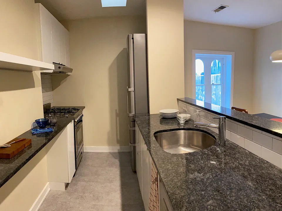 Modern skylit kitchen