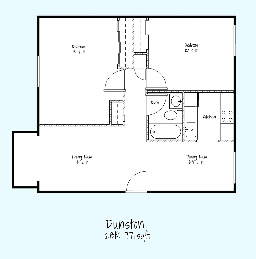 Floor plan 2b1b