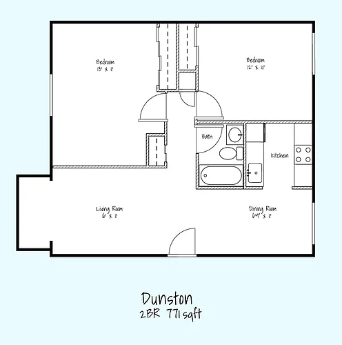 Floor plan 2b1b