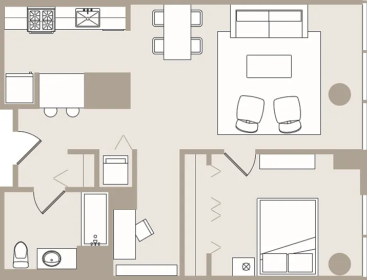 1 Bed/1 Bath/office - 819 sq ft