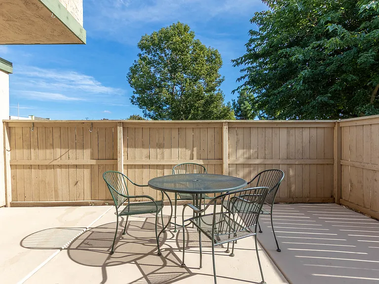 Fenced patio