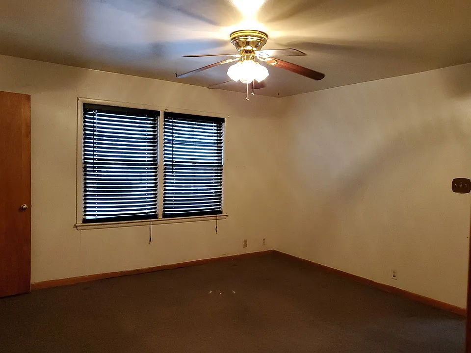 Living room with windows facing south