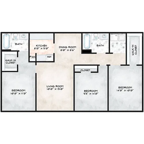 Floor plan La Hacienda