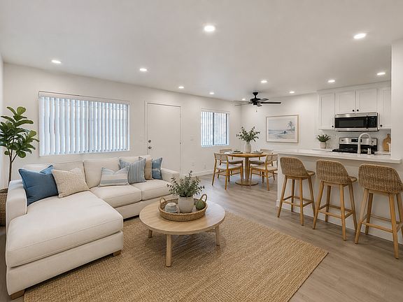 This photo is virtually staged and the apartment does not come furnished!