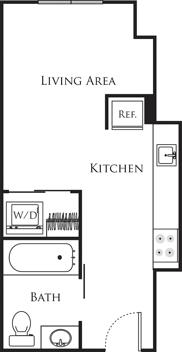 Floor plan Micro Studio - A8B