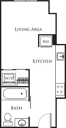 Floor plan Micro Studio - A8B