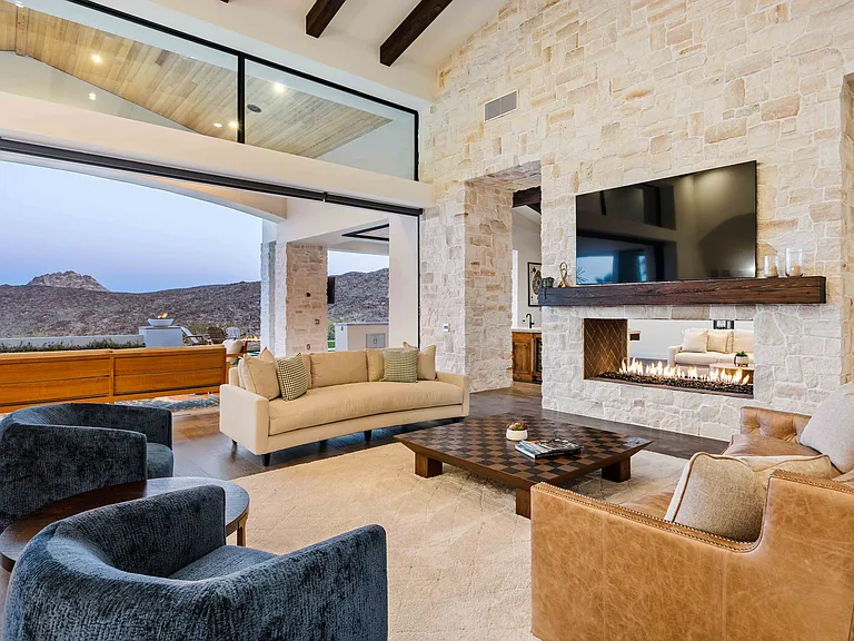 The great room features ample seating for you to make conversation with your loved ones.