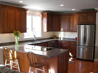 Kitchen with G.E. stainless steel appliances