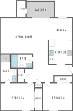 2 Bed 2 Bath 910 sqft 2 Bed 2 Bath 910 sqft