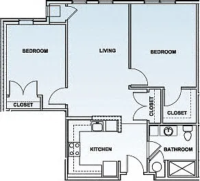 Floor plan Two Bedroom - 2E